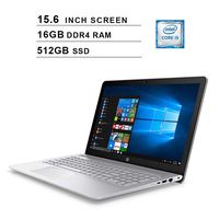 HP Pavilion 15.6-Inch FHD 1080P Laptop, Intel Quad Core i7-8550U up to 4.0GHz, NVIDIA GeForce 940MX 4GB, 16GB DDR4 RAM, 512GB SSD, USB-C, HDMI, WiFi, Backlit Keyboard, HD Webcam, Windows 10