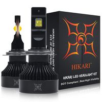 HIKARI 2020, H7 LED Headlight Bulbs, +150% Brightness, +100% Extra Night Visibility, TOP XHP50.2 LED 10000lm 6000K Cool White
