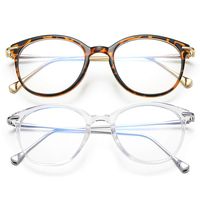 COASION Blue Light Blocking Glasses for Women Vintage Round Anti Blue Ray Computer Game Eyeglasses (Tortoise/Gold + Transparent/Silver)