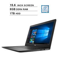 Dell Inspiron 15 Newest 3583 15.6 Inch Laptop - 8th Gen Intel Core i3-8145U Up to 3.9GHz, Intel UHD 620, 8GB DDR4 RAM, 1TB HDD, WiFi, Bluetooth, HDMI, Media Card Reader, Windows 10, Black