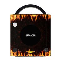 Burning Fire Vinyl Decal Sticker Skin by Moonlight Printing for Gamecube