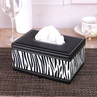 T-ZJHC Tissue Box Living Room Dining Room Tray Creative Home Simple and Lovely, Zebra Trumpet