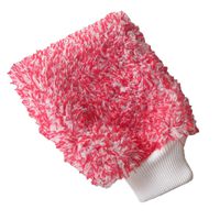 meiyuan Microfiber Mitten Soft Water Absorption High Density Car Wash Gloves Household Cleaning Cloth Red