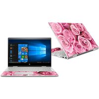 Mightyskins Skin Compatible with Hp Envy X360 Convertible 15" (2018) - Pink Roses | Protective, Durable, and Unique Vinyl Decal Wrap Cover | Easy to Apply, Remove, and Change Styles | Made in The USA