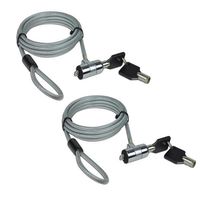 AOMGD 2Pcs 6 feet NoteGuard Kensington Compatible Universal Security Cable Lock with 2 Keys Two Sets
