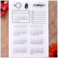 KWELLAM Calendar Week Month Clear Stamps for Card Making Decoration and DIY Scrapbooking