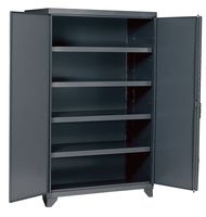 Edsal EHD7848 Industrial Gray 14 Gauge Steel Storage Cabinet, 4 Adjustable Shelves, 1600 lb. Capacity, 78" Height x 48" Width x 24" Depth