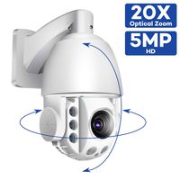 ONWOTE 5MP 20X IP PTZ PoE Security Camera with Audio, 2592x1944P Super HD, 355° Pan 90° Tilt 20X Optical Zoom, 4.7-94mm Motorized Autofocus Lens, Auto Cruising, 300ft IR IP66, Work w/ONWOTE PoE NVR