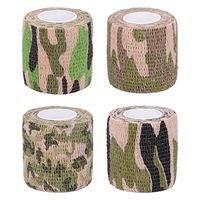 LiangGui 4 Pack Multifunction Self-Adhesive Protective Camouflage Tape Wrap for Gun Rifle Shotgun Camping Hunting