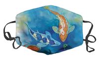 Dust Face Mask for Dust Mouth Mask Anti-Dust Mask Adjustable Earloop Face Mask (Cute Koi Fish)