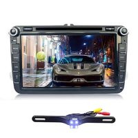 Ehotchpotch Car Stereo with Backup Camera Double 2 Din Car Radio 8 Inch WiFi Quad Core 8" Touch Screen Car Player GPS Navigation Mirrorlink Bluetooth in Dash DVD Player for VW Volkswagen