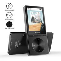 MP3 Player with Bluetooth, 16GB Portable HiFi Lossless Sound MP3 Player FM Radio Voice Recorder Video with Armband Earphone for Sports, Support Up to 128GB (Black)