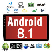 Android 8.1 10.1 Inch Touch Screen 2 Din Car Multimedia Radio GPS Navigation in-Dash Car Stereo MP5 Player Autoradio with WiFi Bluetooth USB OBD (9001C 1G RAM+32G ROM)