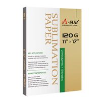 A-SUB Sublimation Paper Heat Transfer 110Sheets 11x17 Inches Tabloid Size Compatible with EPSON ME,RICOH,GX Series and SAWGRASS Inkjet Printer 120gsm