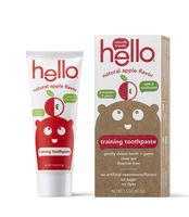 Hello Oral Care Fluoride Free Toddler Training Toothpaste, Organic Apple, 1.5 Ounce