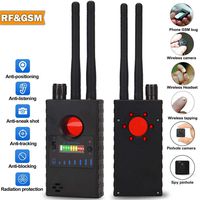 Anti-Spy RF Detector Wireless, G528 Enhanced Dual Antenna Bug Detector Signal for GSM Finder Radar Radio Scanner,Black
