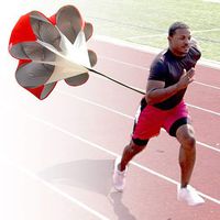 Running Speed Chute Resistance Parachute，56 inch Power Chute Umbrella Training Sprint Chute Soccer Football Sport Speed Training for All Ages（New, Red）