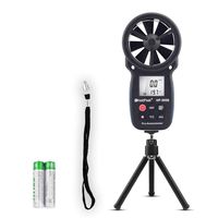 HoldPeak Digital Anemometer Portable Handheld Wind Speed Meter CFM Meter Wind Gauge with Holder for Measuring Wind Speed Range Temperature with LCD Back Light and Max/Min/Average/Current Data