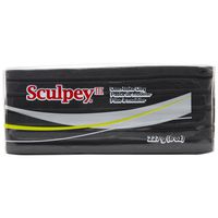 Polyform Sculpey III Polymer Clay, 8-Ounce, Black
