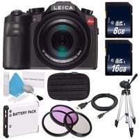 Leica V-LUX (Typ 114) Digital Camera (International Model) + Extra Battery + Flexible Tripod with Gripping Rubber Legs Kit47