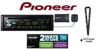 Pioneer DEH-S6000BS Single Din CD Receiver with USB & Aux Input with SiriusXM Satellite Radio Tuner and Antenna SXV300v1 with a Sound of Tri-State Lanyard Bundle (Renewed)