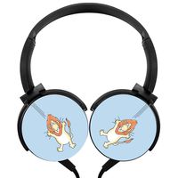 Hidui Heavy Bass Headphone Lion Drop To You Surround Sound High Fidelity Stereo Rotation Axis Design Portable Wired Headset For Adult'S Or Child'S