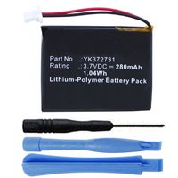 MPF Products 280mAh YK372731 Battery Replacement for Golf Buddy Voice and Golf Buddy VS4 Voice Talking GPS Rangefinder with Installation Tools