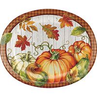 Creative Converting 324046 Party Creations Paper Platter, Harvest Plenty