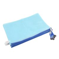 Uxcell Soft Plastic School Stationery A4 Files Paper Bags, 4-Piece,Light Blue