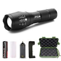 PeakPlus Rechargeable Tactical Flashlight LFX1000 (18650 Battery and Charger Included) - High Lumens LED, Super Bright, Zoomable, 5 Modes, Water Resistant - Best Camping, Emergency Flashlights