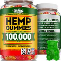 Hemp Gummies 100000 - Made in USA - 1667 Hemp in Each Gummy - Premium Hemp Extract for Anxiety & Stress Relief - Effective Sleep & Mood Improvement - Hemp Oil Gummies Rich in Omega 3, 6, 9