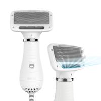 iPettie 2 in 1 Pet Grooming Dryer with Tight-Spaced Brush | Portable Home Dog Blower with Adjustable Temperatures | Comfortable Slicker Brush for Short Hair and Less Thicker Fur