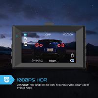 Crosstour Dash Cam 1080P FHD Mini in Car Dashboard Camera with Park Mode, G Sensor, F1.8 Super Big Aperture, 3 Inch LCD, 170°Wide Angle, HDR, Motion Detection, Loop Recording