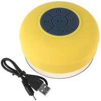 Storite Bts-06 Mini Portable Waterproof Bluetooth Wireless Stereo Shower Speakers With Suction Cup For All Devices With Bluetooth Capability + Siri Compatible (Yellow)