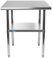 AmGood 24" X 15" Stainless Steel Work Table with Undershelf | NSF Certified | Kitchen Island | Restaurant Food Prep | Laundry Utility Bench | Garage Work Station
