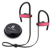 Bluetooth Headphones Wireless Earbuds with Mic - Joyful Heart JH900 Waterproof Sport Headset, Noise Cancelling, Slim Light Earphone for Workout, 8 Hr Battery (2018 New Model, Red)