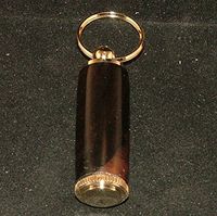 Pill Case Keychain in Malaysian Blackwood Ebony and 10k Gold