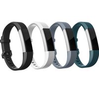 RedTaro Bands Compatible with Fitbit Alta HR and Fitbit Alta (4 Pack), Newest Sport Replacement Wristbands with Secure Metal Buckle for Fitbit Alta HR/Fitbit Alta