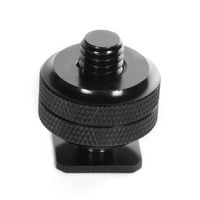 Foto4easy 3/8" to Cold Foot Screw Adapter for Camera Hot Shoe Mount Double Nut Flash Holder