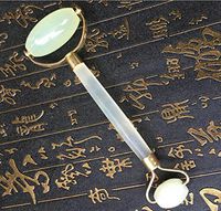 USonline911 Premium Natural Jade Roller Massager Slimming Tool Facial Massager for SPA Acupuncture Therapy-Perfect Jade Roller Rejuvenates Youthful Skin