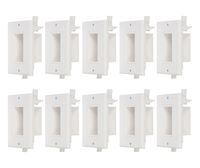 Buyer's Point Recessed Low Voltage Cable Wall Plate, Easy to Mount Outlet to Hide & Pass Tech Wires Through for HDMI, TV, Video, Audio, Network, Speaker Wires, Cord Concealer Cover Hider (10 Pack)