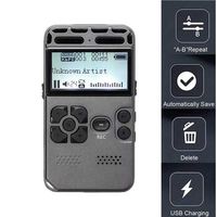 Paddsun Digital Voice Recorder, 8GB Sound Audio Recorder Dictaphone for Lectures Meetings, AGC Noise Reduction, Voice Activated PCM and MP3 Player