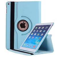 Jennyfly 2017 iPad Pro 12.9 Case, Premium TPU Leather 360 Degree Rotating Stand Protective Case Cover for 2017 iPad Pro 12.9 - Light Blue