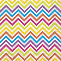 Rainbow Chevron Party Napkins, 16ct