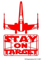 UR Impressions Red X-Wing Stay On Target Decal Vinyl Sticker Graphics for Cars Trucks SUV Vans Walls Windows Laptop|RED|7 X 4.4 Inch|URI461-R
