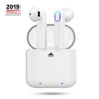 TWS Wireless Earbuds, in Ear Mini Earbuds Wireless Headphones with Dual Microphones One-tap Setup Voice-Enable White Earbuds with Portable Charging Case Compatible with Apple & Android Devices
