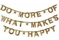 SUNBEAUTY Gold Customizable Letters&Symbols Banner Decoration Kit Party Custom Banner for Birthday Wedding Baby Showers Photo Props Window Decor (Gold)