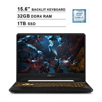 2020 Asus TUF 15.6 Inch 120Hz FHD 1080P Gaming Laptop (Intel 6-Core i7-9750H up to 4.5 GHz, GeForce GTX 1650 4GB, 32GB DDR4 RAM, 1TB SSD, Backlit KB, WiFi, HDMI, Windows 10)