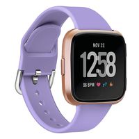 MEFEO Bands Compatible with Fitbit Versa, Soft Silicone Sport Band Breathable Wristband Replacement Strap for Fitbit Versa/Versa 2/Versa Lite/Special Edition Women Men (Large, Light Purple)
