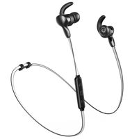 Bluetooth In-Ear Wireless Headphones by Brisario - Cordless Earbuds with Mic, Sweat-proof, HD Sound, 10 Hours Playback and Fluorescent Neckband for Gym, Workout, Running and Gaming